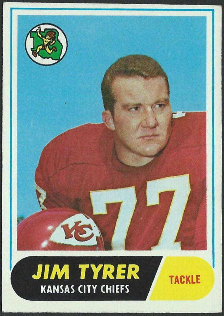 Jim Tyrer #15 Football Cards 1968 Topps