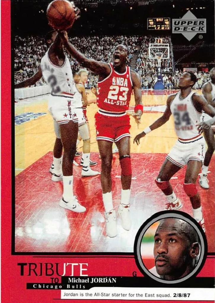 Michael Jordan #4 Basketball Cards 1999 Upper Deck Jordan Tribute