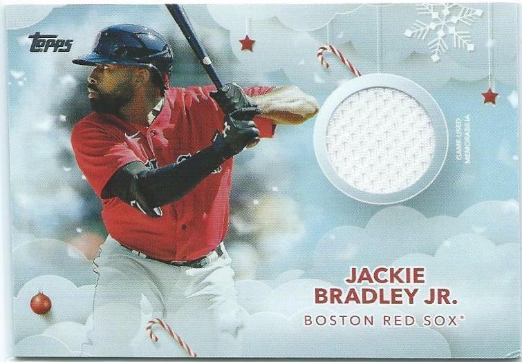 Jackie Bradley Jr #WHR-JJ Baseball Cards 2020 Topps Holiday Relics