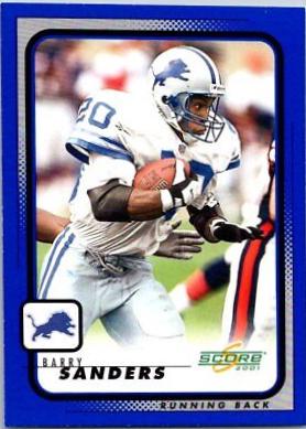 Barry Sanders #68 Football Cards 2001 Panini Score