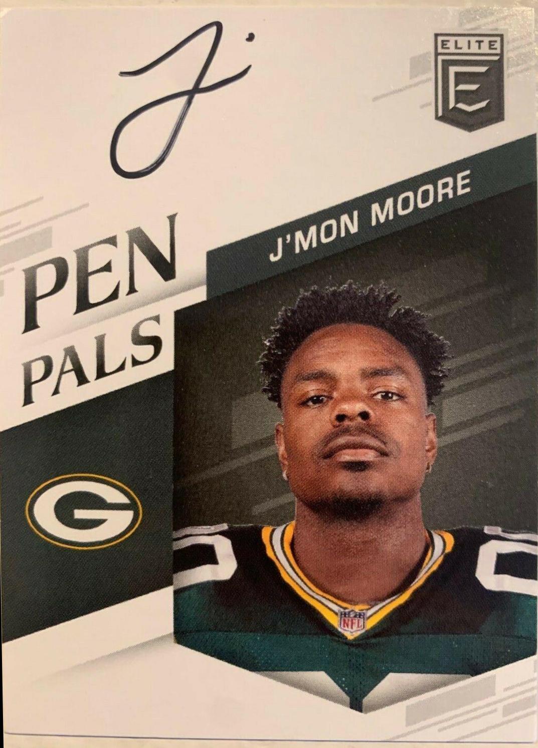 J'Mon Moore Football Cards 2018 Panini Donruss Elite Pen Pals