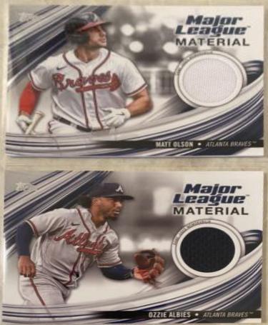 Ozzie Albies #MLM-OA Baseball Cards 2023 Topps Series 1 Major League Material Relics