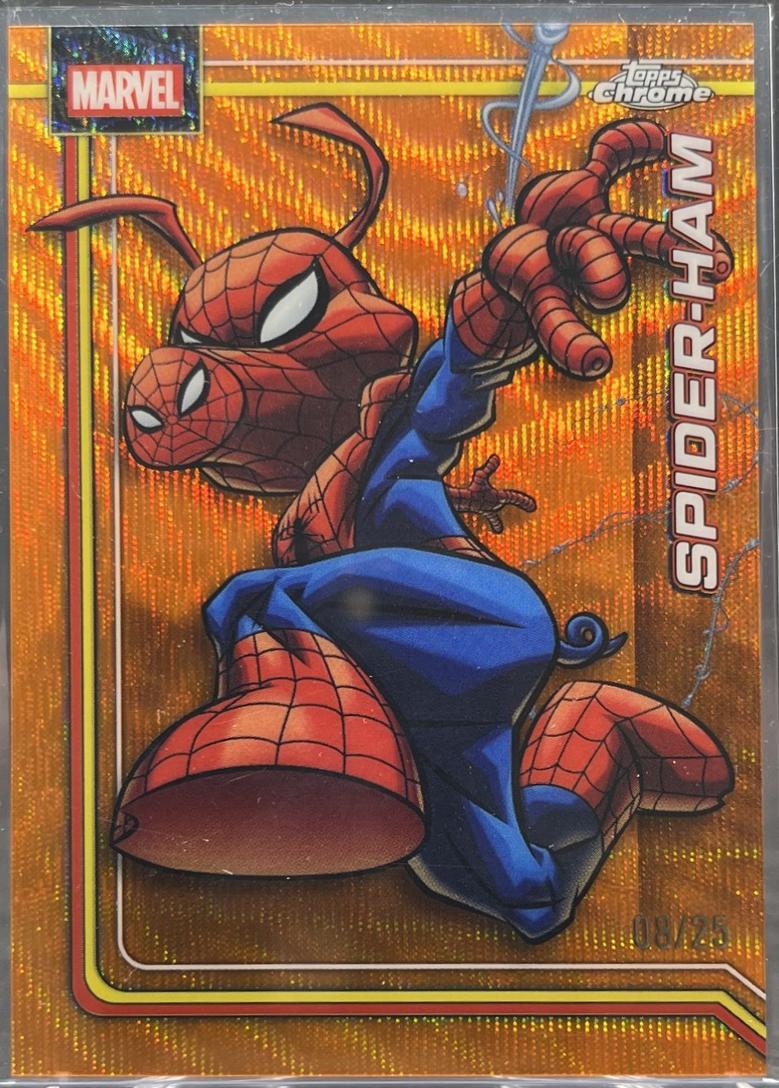 Spider-Ham Orange Wave Refractor