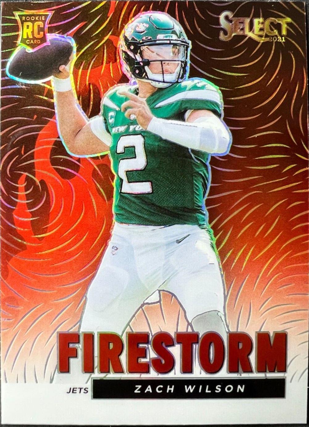 Zach Wilson #FS-20 Football Cards 2021 Panini Select Firestorm