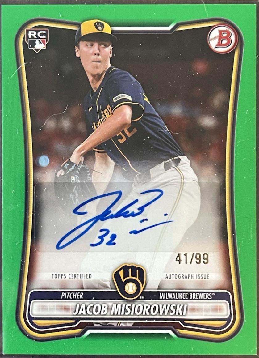 Jacob Misiorowski [Green Border] #PRV-JM Prices | 2026 Bowman