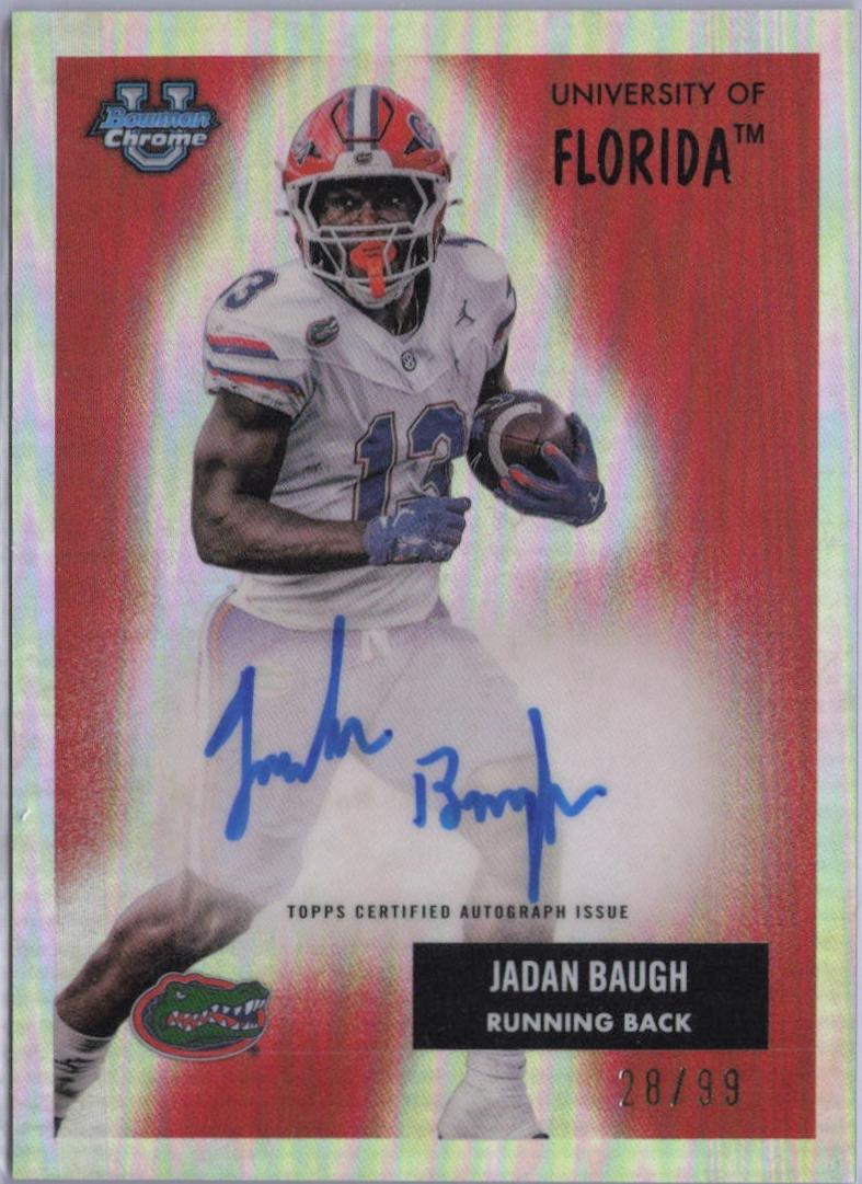 Jadan Baugh #55AV-JBA 2025 Bowman University Chrome 1955 Bowman Football Autographs