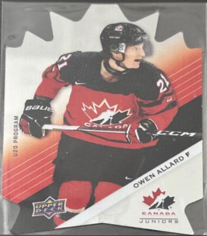 Owen Allard #TC-3 Hockey Cards 2024 Upper Deck Team Canada Juniors Logo Metal Die-Cut