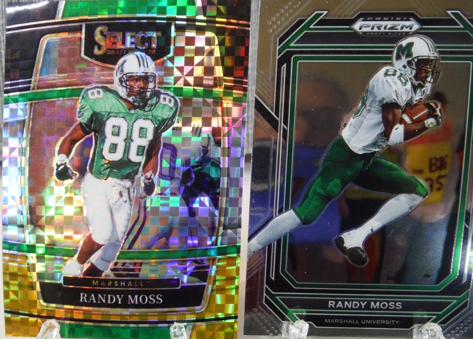 Randy Moss [Black Gold Squares] #68 Prices | 2022 Panini Select Draft ...
