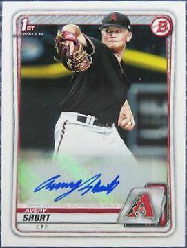 Avery Short #PA-ASH Baseball Cards 2020 Bowman Paper Prospect Autographs