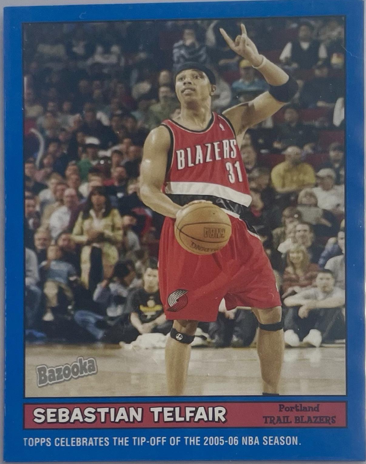 Sebastian Telfair #13 Basketball Cards 2005 Topps Bazooka