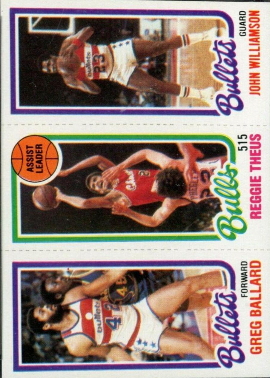 Ballard, Theus, Williamson- Basketball Cards 1980 Topps