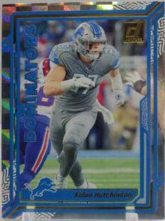 Aidan Hutchinson #D-38 Football Cards 2023 Panini Donruss Dominators