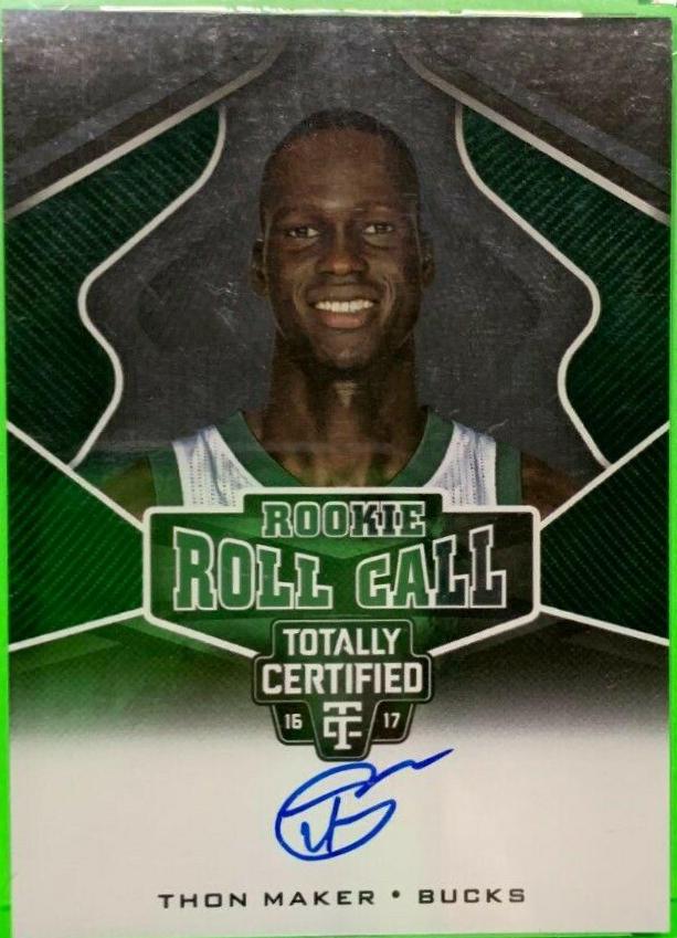 Thon Maker #9 Basketball Cards 2016 Panini Totally Certified Rookie Roll Call Autographs