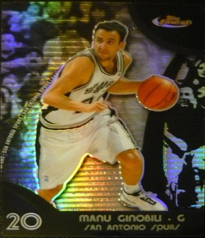 Manu Ginobili Black Refractor #5 Basketball Cards 2007 Finest