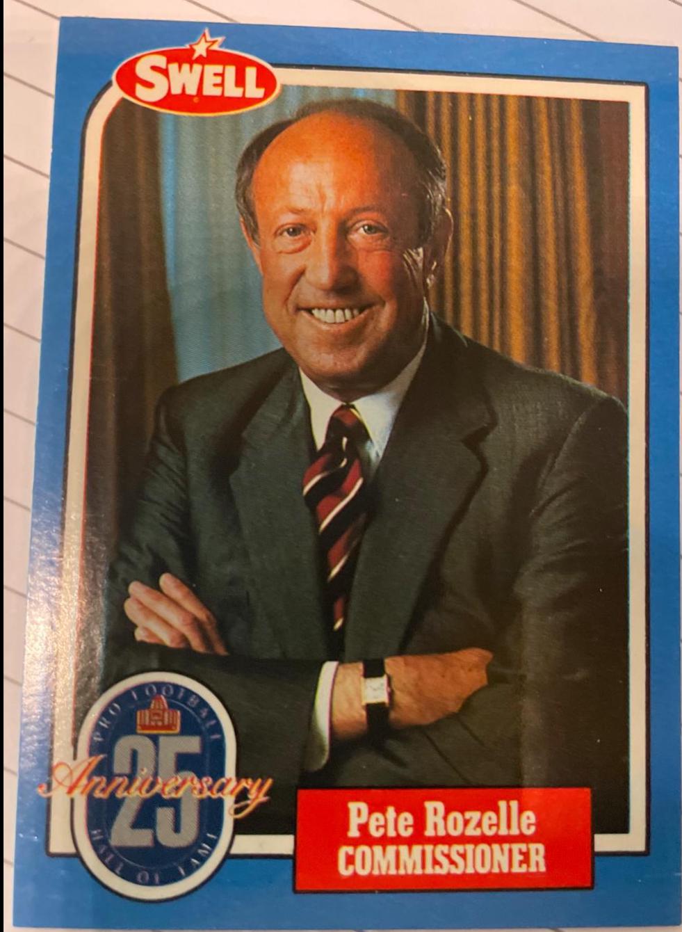 Pete Rozelle #1 Football Cards 1988 Swell Greats