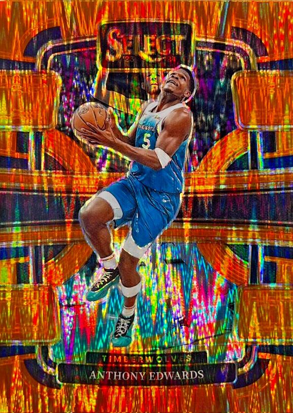 2023 Anthony Edwards [Flash Orange Prizm] #37