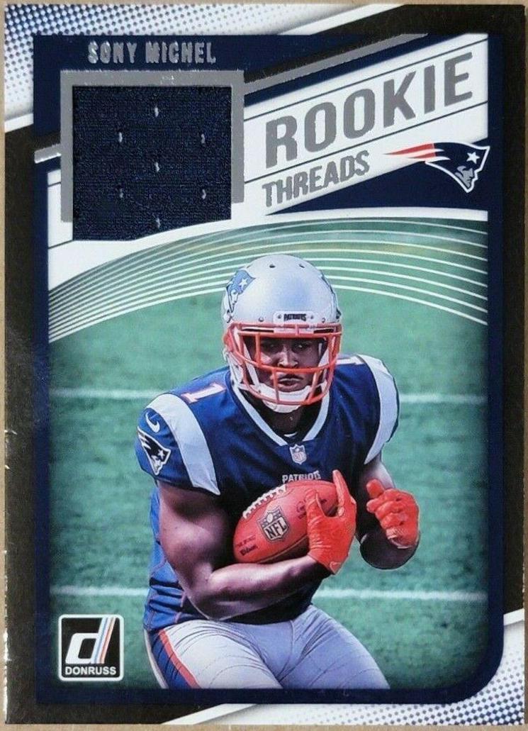 Sony Michel #10 Football Cards 2018 Donruss Rookie Threads