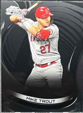 Mike Trout #4 Baseball Cards 2022 Topps Chrome Black