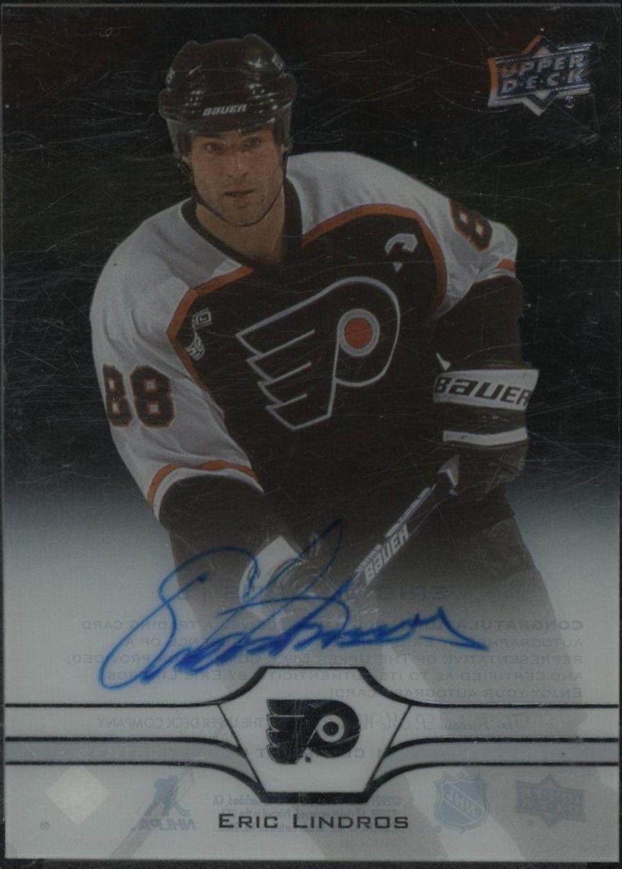Eric Lindros #CC-EL Hockey Cards 2020 Upper Deck Clear Cut Autographs