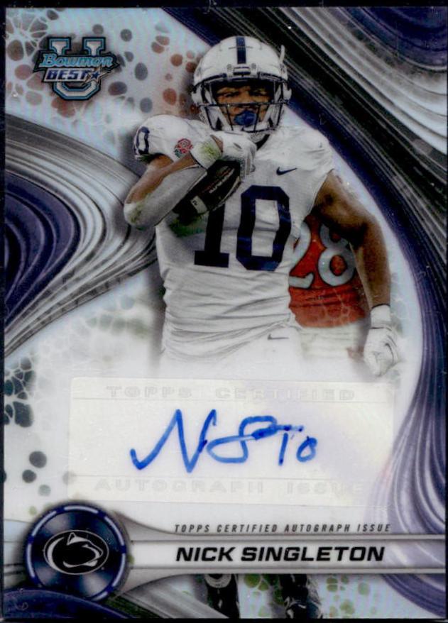 Nick Singleton #BOA-NSI 2024 Bowman Best University Autograph Refractor Football