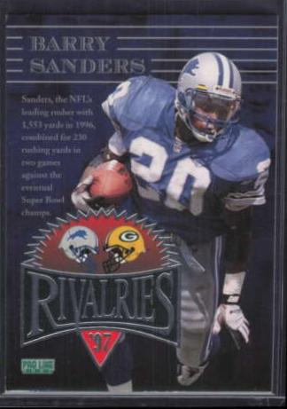 Barry Sanders / Reggie White #RV-5 Football Cards 1997 Pro Line Rivalries