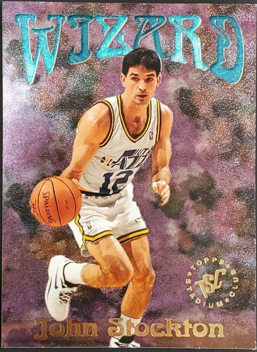 John Stockton #W7 Basketball Cards 1995 Stadium Club Wizard