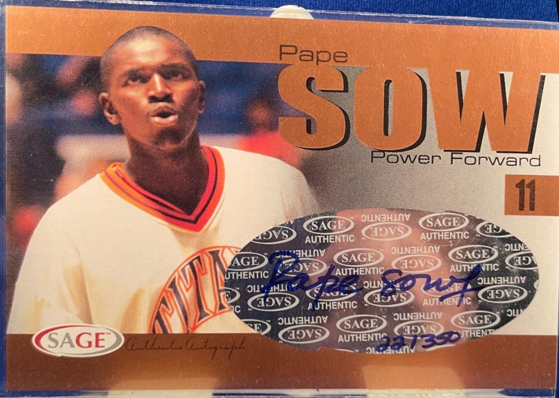 Pape Sow #A30 2004 Sage Autograph Basketball