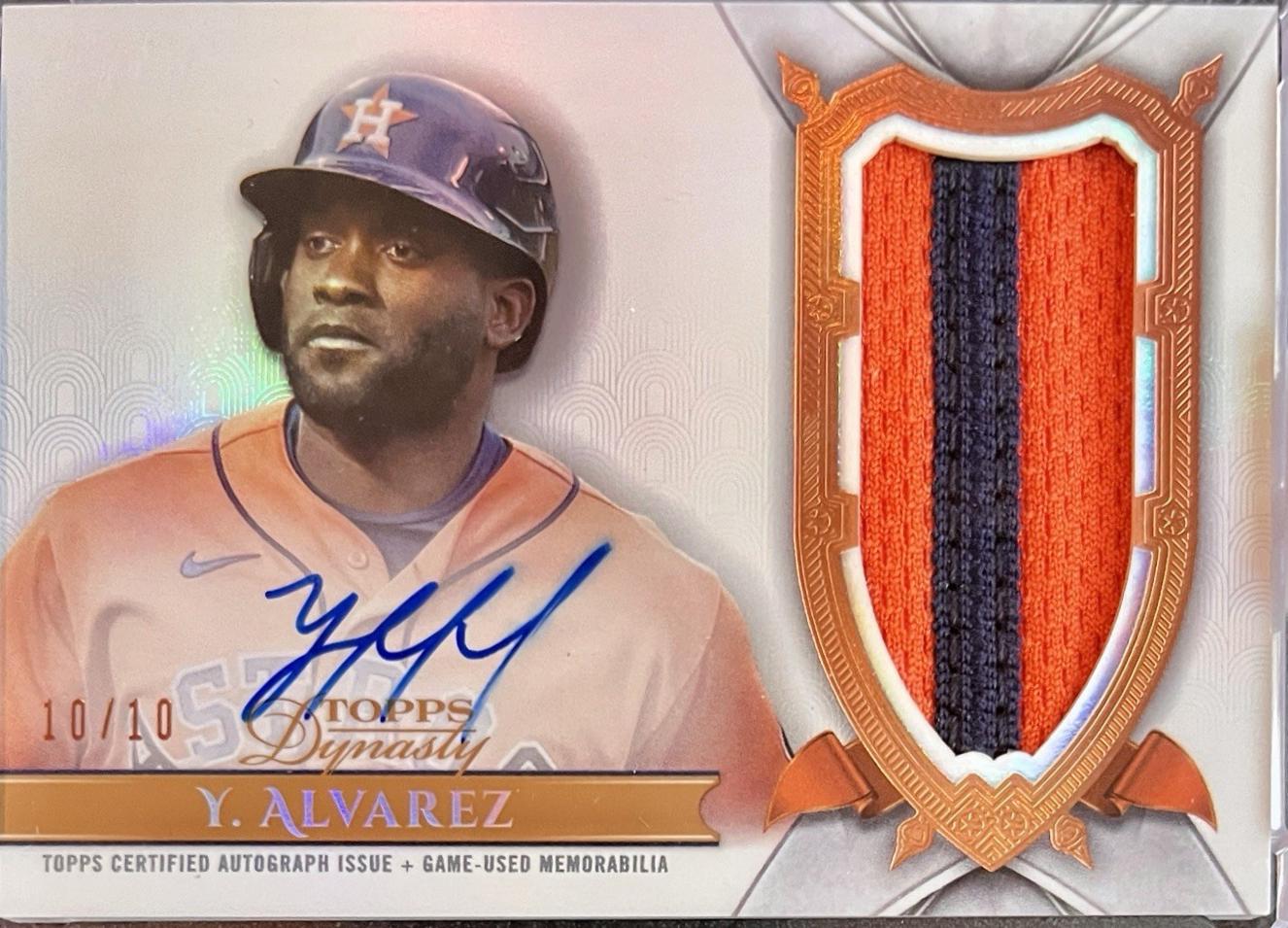 Yordan Alvarez [Autograph Patch] #DAP-YA6