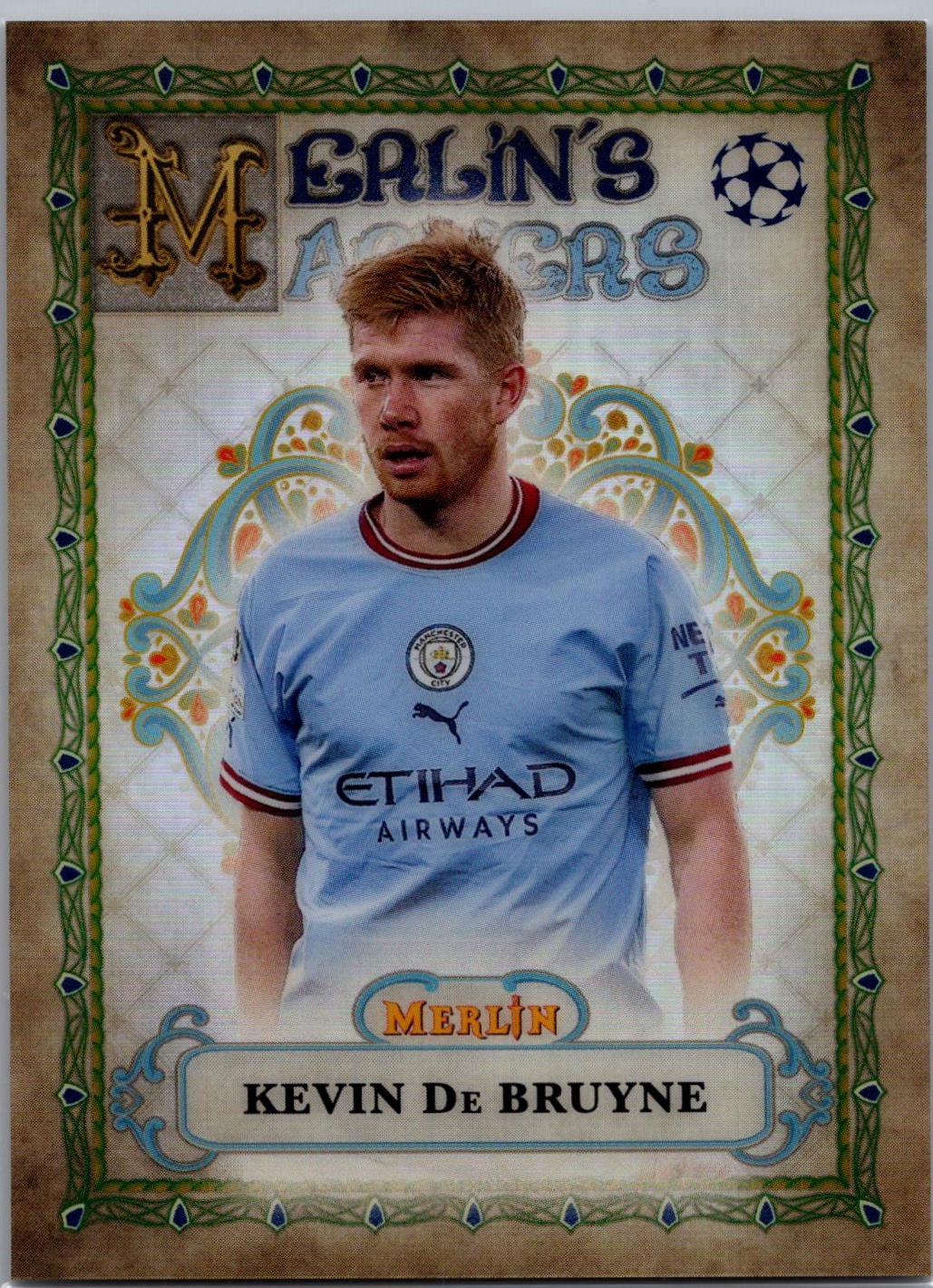 Kevin De Bruyne #MM-8 Soccer Cards 2022 Topps Merlin Chrome UEFA Club Competitions Masters