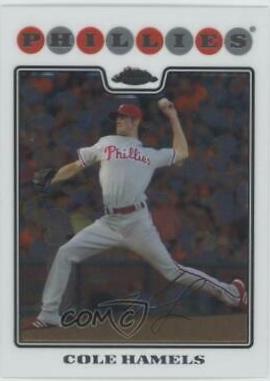 Cole Hamels #10 Baseball Cards 2008 Topps Chrome