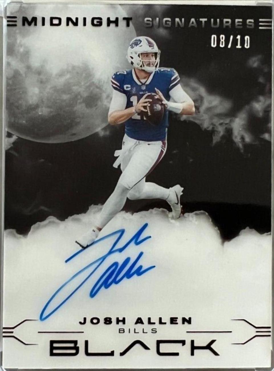 Josh Allen #MS-JAL Football Cards 2022 Panini Black Midnight Signatures
