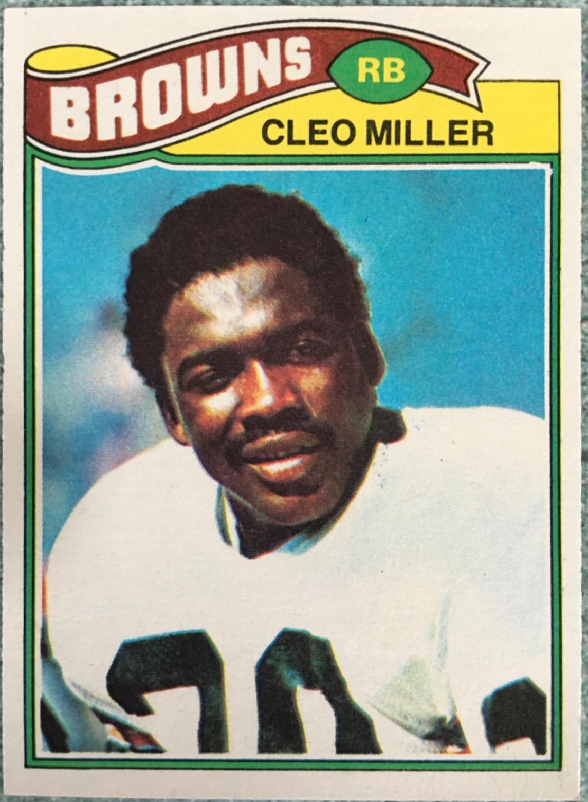 Cleo Miller #92 Football Cards 1977 Topps