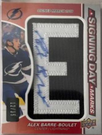 Alex Barre Boulet #SDM-AB Hockey Cards 2021 SP Game Used Signing Day Marks Rookies