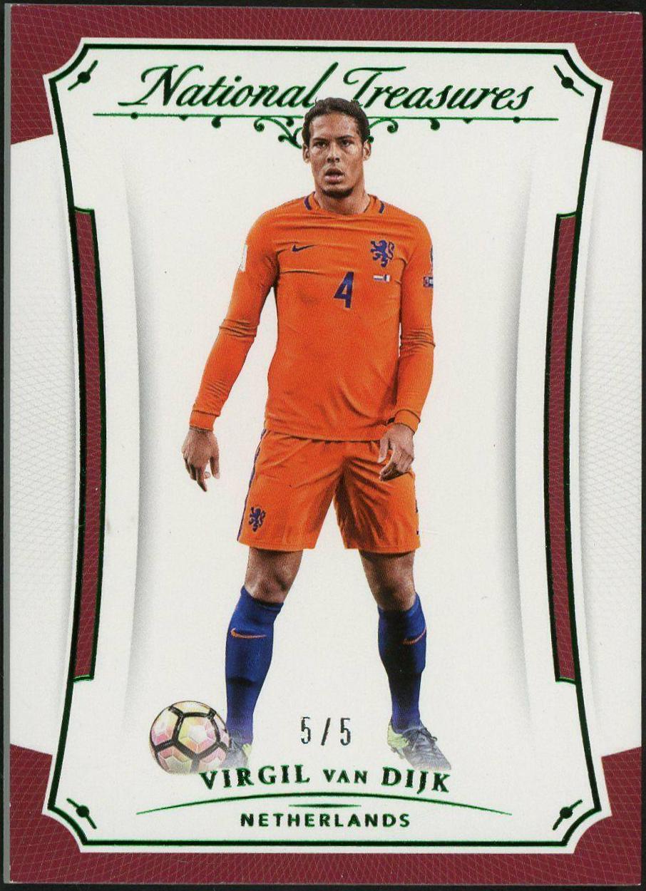 Virgil van Dijk #34 Soccer Cards 2018 Panini National Treasures