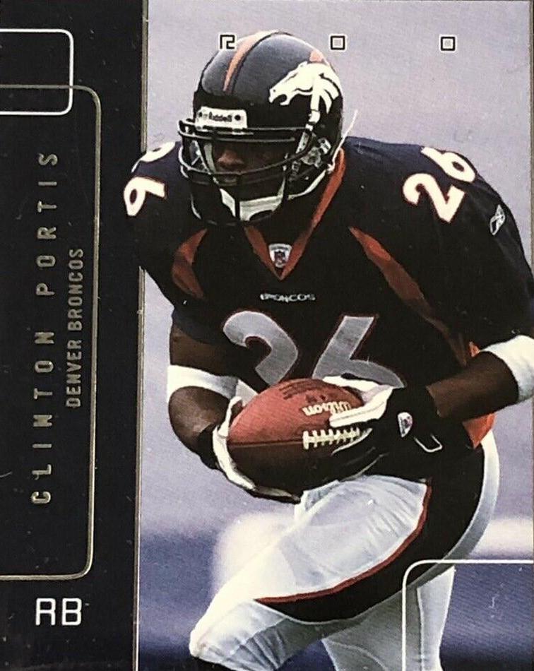 Clinton Portis #HM-CP Football Cards 2002 Fleer Hot Prospects Materials Jersey