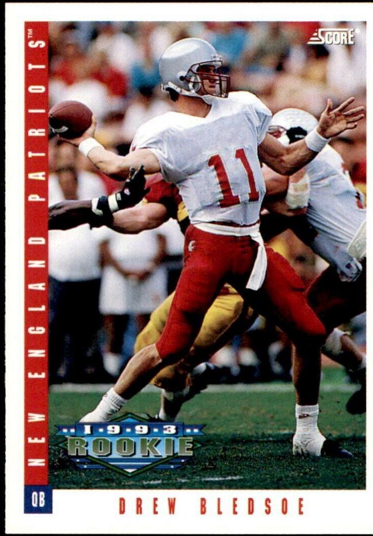 Drew Bledsoe #308 Football Cards 1993 Panini Score