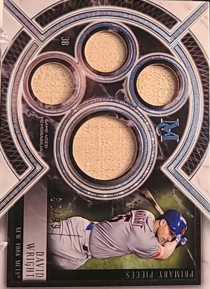David Wright #SPQR-DW 2018 Topps Museum Collection Baseball Single-Player Primary Pieces Quad Relics