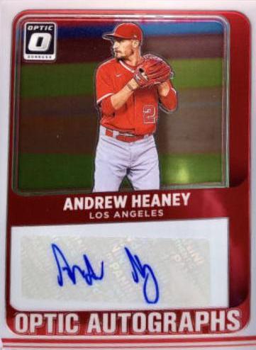 Andrew Heaney #OA-AH Baseball Cards 2021 Panini Donruss Optic Autographs