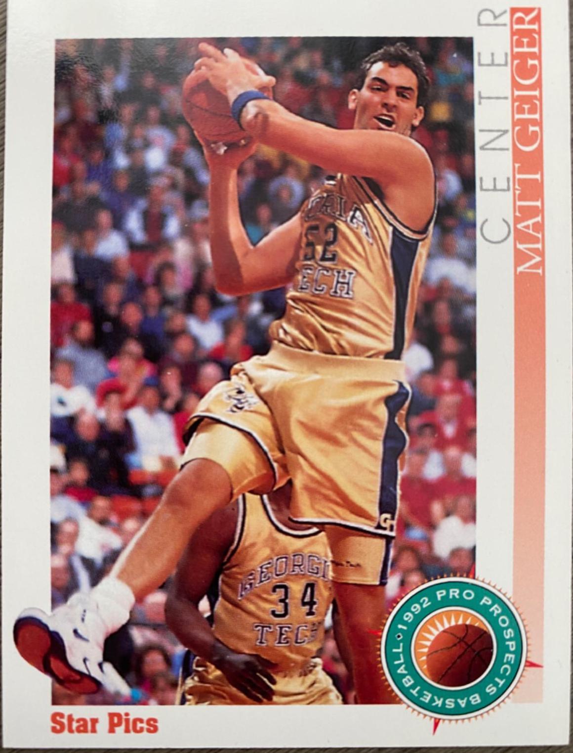 Matt Geiger #8 Basketball Cards 1992 Star Pics
