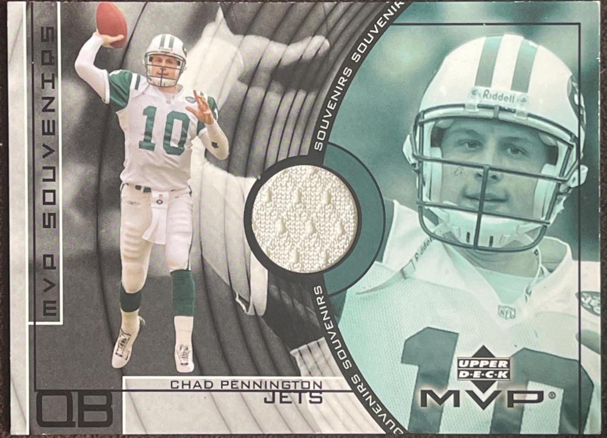 Chad Pennington #SS-CP Football Cards 2002 Upper Deck MVP Game Used Souvenirs