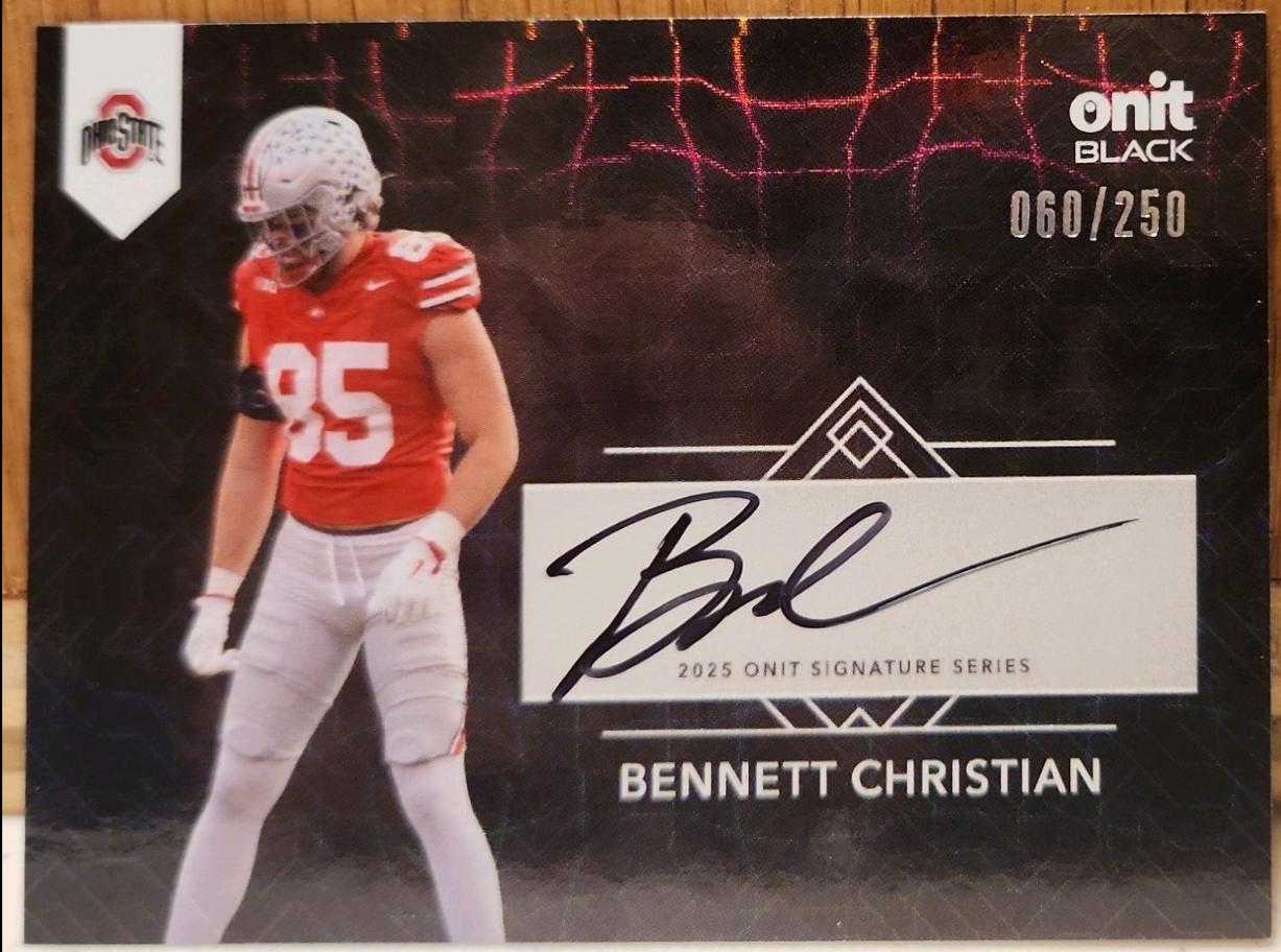 Bennett Christian #S-21 2025 Onit Athlete Black Ohio State Signature Football