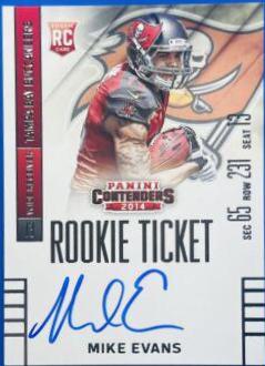 Mike Evans [Looking Right of Card Autograph Playoff Ticket] #236