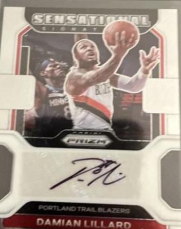 Damian Lillard #SS-DLL Basketball Cards 2021 Panini Prizm Sensational Signatures