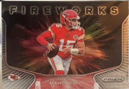 Patrick Mahomes #5 Football Cards 2020 Panini Prizm Fireworks