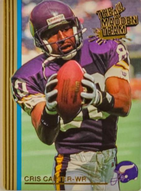 Cris Carter #9 Football Cards 1992 Action Packed All Madden