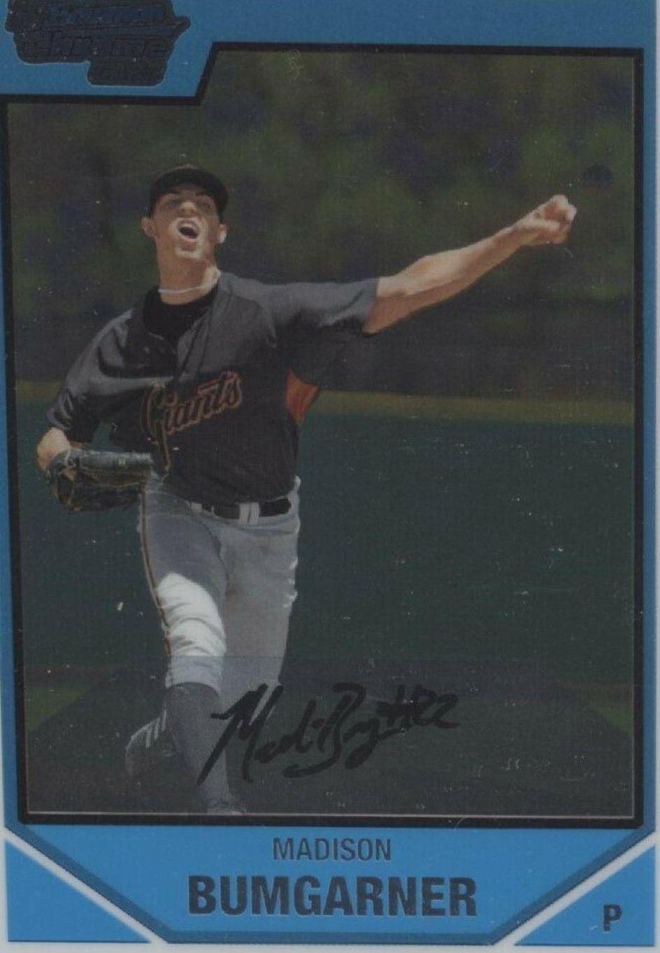Madison Bumgarner #BDPP61 Baseball Cards 2007 Bowman Chrome Draft Picks & Prospects