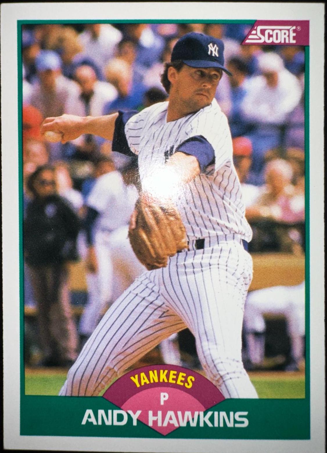 Andy Hawkins #14T Baseball Cards 1989 Score Traded