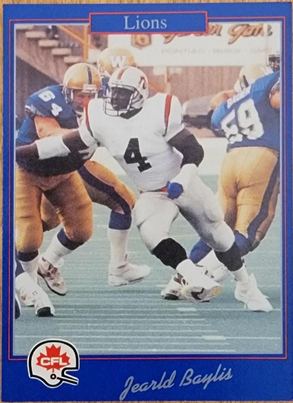 Jearld Baylis #179 1991 Jogo Cfl Football