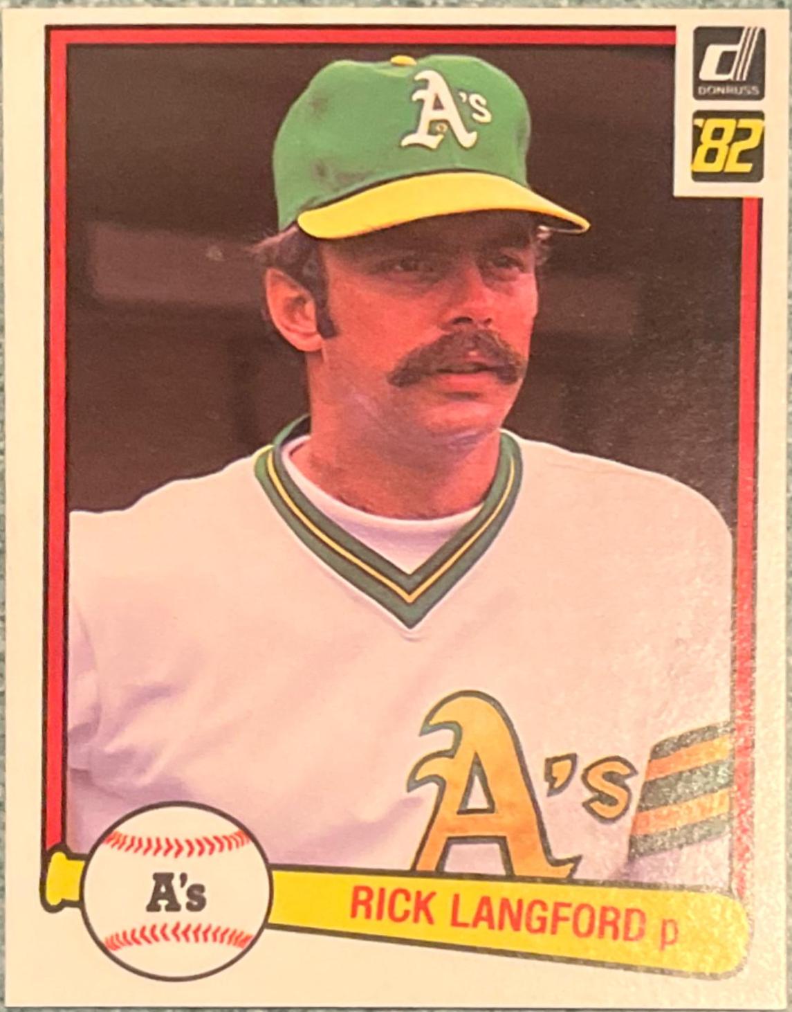 Rick Langford #161 Baseball Cards 1982 Donruss