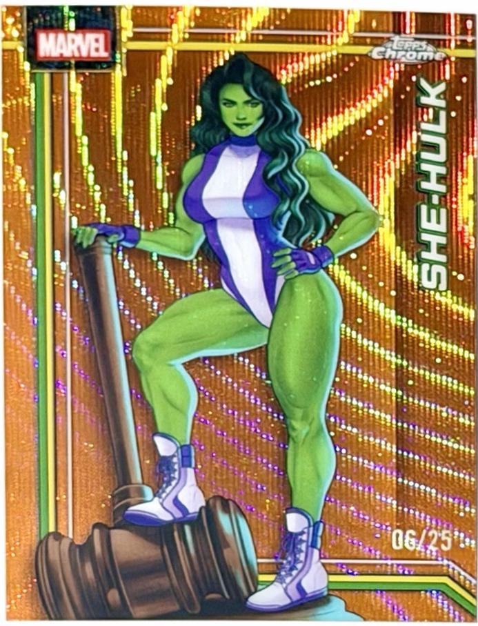 She-Hulk Orange RayWave Refractor